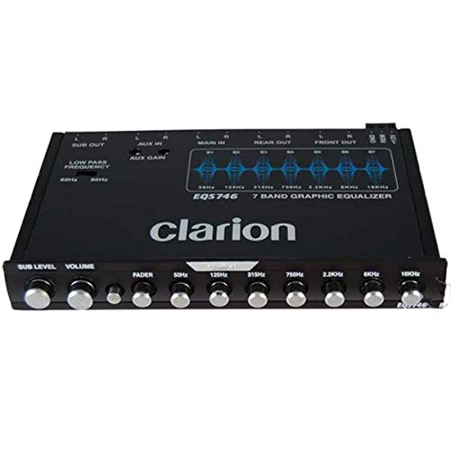 Clarion EQS755 7Band Car Audio Graphic Equalizer with Front 3.5mm
