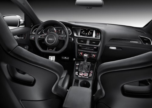 Audi RS4 Avant Car Art Poster Print on 10 mil Archival Satin Paper Gray Interior View 36"x24"