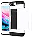 Spigen Slim Armor CS iPhone 8 Plus Case/iPhone 7 Plus Case with Slim Dual Layer Wallet Design and Card Slot Holder for Apple iPhone 8 Plus 2017 / iPhone 7 Plus (2016) - Jet White