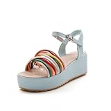 Carol Shoes Womens Platform Wedge Heel Open Toe Sandals Shoes