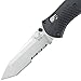 Benchmade - Barrage 583 Knife, Tanto Blade, Serrated Edge, Satin Finish, Black Handle