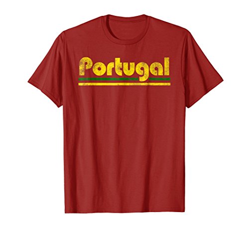 National TeesPortugal Fan Retro Vintage Flag T-Shirt T-ShirtOEKO-TEX STANDARD 100