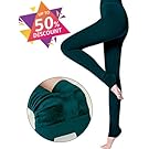 X-CHENG Women Winter Warm Elastic Leggings - High Waisted and velvet Lined - Strethy and Full Length - Super warm design for winter - tight pants (Black)
