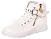 Serene High Top Sneakers for Women and Girls with Lace-up in Canvas and Leather(5.5 B(M) US,White) (5.5 B(M) US, White)