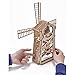 Wood Trick Windmill Model Kit to Build - 3D Wooden Puzzle, Assembly Model, ECO Wooden Toy, Best DIY Toy - STEM Toys for Boys and Girls