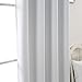 Deconovo Greyish White Blackout Curtains 95 Inch Length Grommet Thermal Insulated Drapes and Curtains for Living Room 2 Panels 52x95 Inch