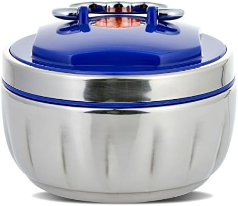 Two Tier Stainless Steel Bento Box, Insulated Food Container, Meal Prep Lunchbox (Blue)