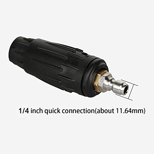 Bseka Pressure Washer Rotating Turbo Spray Nozzle, 1/4" Quick Connect Plug Spray Nozzle 3000PSI for Derusting, Except Advertising, Hull Decontamination, Engineering Cleaning (A)