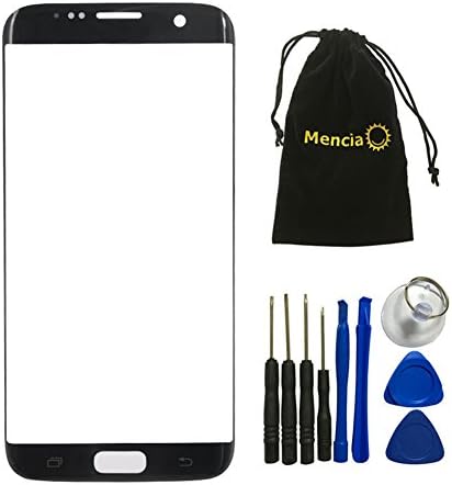 Mencia Front Cover Screen Glass Lens Outer Replacement For Samsung Galaxy S7 Edge G935 G935F G935A G935V G935P G935T G935R4 G935W8 (NO LCD and Digitizer) (Black)