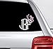 Circle Monogram Decal Sticker with Bow, Crown or Butterfly for Teacher's Appreciation - Bridal Party - Back to School