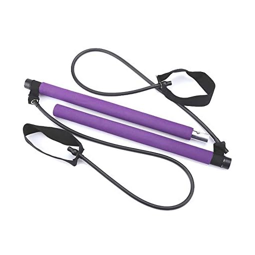 Artoflifer Exercise Resistance Band Yoga Pilates Bar Kit Portable Pilates Stick Muscle Toning Bar Home Gym Pilates with… - Image 4