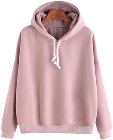 Women Hoodies, Shybuy Women Solid Long Sleeve Casual Hooded Sweatshirt Pullover Drop Shoulder Hoodies Top Blouse