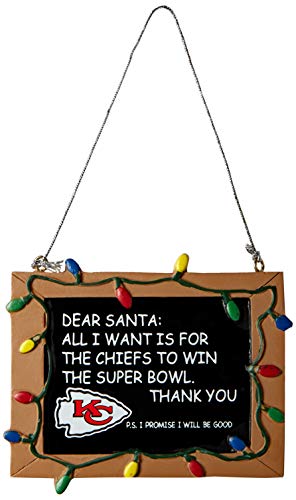FOCO Kansas City Chiefs Resin Chalkboard Sign Ornament
