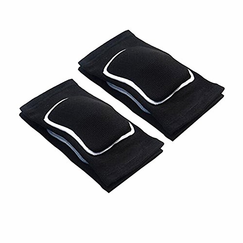 MINILUJIA Children Kids Knee Brace Tight Non-Falling Sponge Sleeves Breathable Flexible Elastic Support Protector Cover 2PCS/Pair (xs, Black)