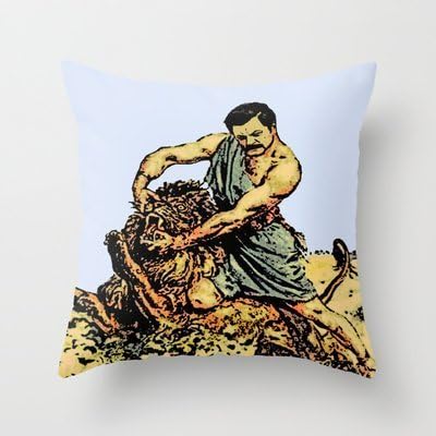 Decorative Arts Ron Swanson Slaying A Lion | Parks And Recreatio… New arrival comfortable pillowcase