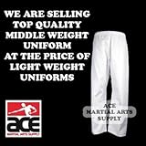 Martial Arts Karate Taekwondo Pants, White size 2