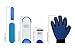 Pet Hair Remover Brush -Fur & Lint Wizard Removal With The Self-Cleaning Base, and Pet Grooming Glove, Dog and Cat Hair Remover for Furniture, Bed, Couch, Carpet, Clothing, Car Seat-Animal Fur Removal
