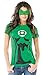 Rubie's Costume Co Women's Dc Comics Green Lantern T-Shirt With Eye Mask And Ring
