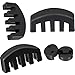 Jetec 7 Pieces Rubber Violin Practice Mute Set, Included 2 x Claw Style Mute and 4 x Round Tourte Style Mute and 1 x Violin Note Sticker for 4/4 Violin, Black