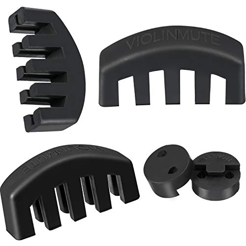 image for Jetec 7 Pieces Rubber Violin Practice Mute Set, Included 2 x Claw Styl