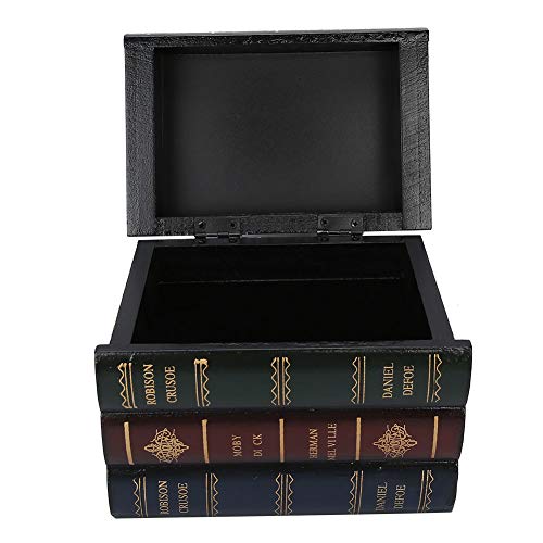 Pssopp Decorative Trinket Faux Book Book Shape Storage Box Antique Book Invisible Book to Hide and Protect Your Property