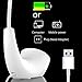 Led Desk Lamp TOPSHARP 3 Levels Dimmable Eyecare Reading Lamp Folding Touch Control Table Lamp of Charging Type with 5V/1A USB Charging Port - White