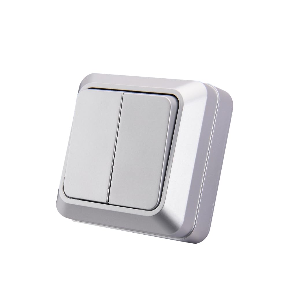 Toggle Switch 2 Way Wall Switch Silver Mechanical Wall Switch 86mm Standard Switch 10A 250V — image 1