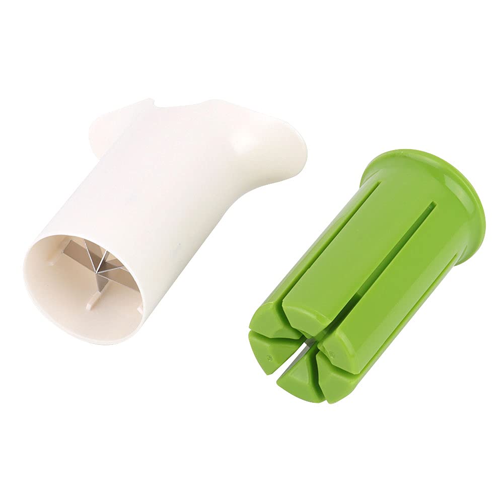 Jadeshay Cucumber Slicer,Vegetable Fruit Cutter Strawberry Carrot Cutter Multifunctional Dispenser Set 2 Pieces Combination Slicer Tools for Kitchen Creative Fruit Salad Strip Cutting Divider