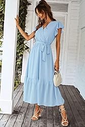 PRETTYGARDEN Women's 2023 Floral Boho Dress Wrap V