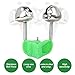 Teenitor 25 Pcs Fishing Dual Bells with Holes for Installing Night Glow Sticks, Fishing Rod Alarm Alert Bell Bite Indicators- Green