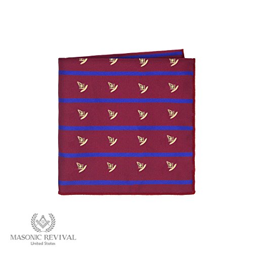 The Regal Past Master Pocket Square Handkerchief by Masonic Revival