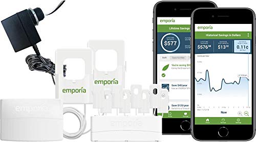 Gen 1 Emporia Smart Home Energy Monitor with Expansion Module & 8 Sensors | Real Time Electricity Monitor/Meter | Solar/Net Metering | Track Individual Circuits Without Guesswork