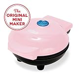 Dash DMS001PK Mini Maker Electric Round Griddle for Individual Pancakes, Cookies, Eggs & other on the go Breakfast, Lunch & Snacks with Indicator Light + Included Recipe Book - Pink