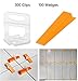 OGORI Tile Leveling System 1/8 inch Kit-300 Leveling Spacer Clips Plus 100 Reusable Wedges for Lippage-Free Tile Installation