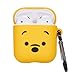 Joyleop Yellow Bear Case for Airpods 1&2 Cute Animal Design Silicone 3D Funny Cartoon for Airpod Cover Soft Kawaii Fun Carabiner Unique Cases for Girls Kids Teens Boys Women Air pods