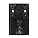 HOLA AMCS Men's Y Back Suspenders with Strong Clips&Leather Joint& Button End Strap& Heavy Duty (Black)