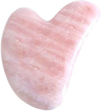 Yamboo Gua Sha Scraping Massage Tool Handmade Natural Quartz - Board-Reduce Neck and Muscle Pain and Improve Mobility (Pink)