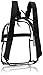 Eastsport 100% Transparent Clear MINI Backpack (10.5 by 8 by 3 Inches) with Adjustable Straps (Clear/Black)