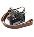 CEARI Premium Camera Leather Shoulder Neck Strap Belt for Canon Nikon Pentax Olympus Sigma Sony Fujifilm Casio Panasonic DSLR Camera + MicroFiber Clean Cloth - Coffee