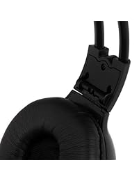 Eincar? Paquete de 2 canales con sistema de entretenimiento trasero universal plegable de dos canales Infrarrojos Auriculares Inalámbrico IR Reproductor de DVD Audífonos para audífonos para TV en el automóvil TV