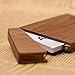 MaxGear Business Card Holder Wood Business Card Holders, Business Card Case Name Card Holder for Men Pocket Card Holder with Magnetic Closure, Walnut