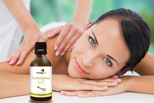 Lemongrass Oil 4 OZ by Morning Pep Large Bottle Pure and Natural Therapeutic Grade, Undiluted Unfiltered and with no fillers, Premium Quality Aromatherapy Lemongrass Essential Oil (118 ML)