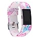 AIWELL Compatible for Fit bit Charge 2 Bands,Silicone Adjustable Replacement Sport Strap Printed Bands with Classic Buckle for Fit bit Charge2 HR,Fit bit Charge 2 Accessories Wristbands