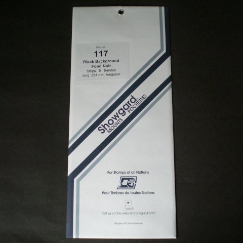 Showgard Strip Style Black Stamp Mounts Size 117