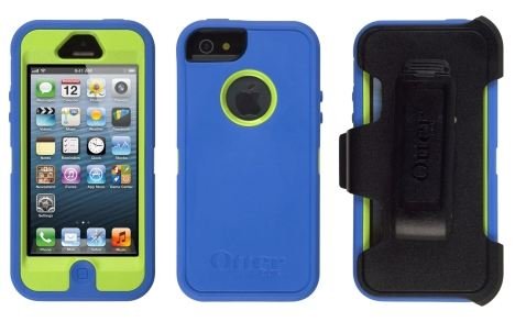 Otterbox Defender Series Case for Apple iPhone 5 - Blue / Lime Green - 77-22891