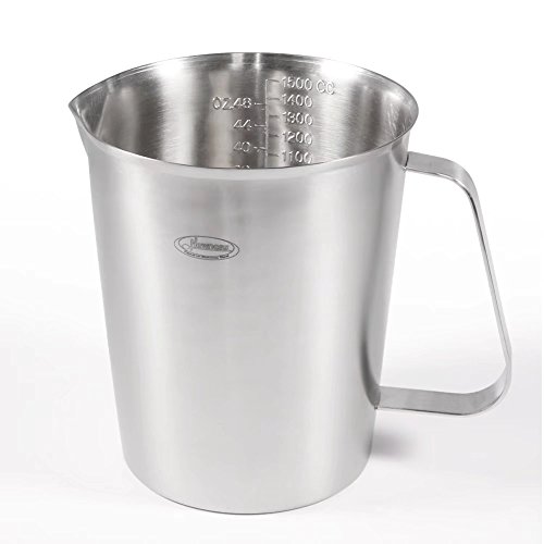 Measuring Cup, [Upgraded, 3 Measurement Scales, Including Cup Scale, ML Scale, Ounce Scale], Newness Stainless Steel Measuring Cup with Marking with Handle, 48 Ounces (1.5 Liter, 6 Cup)
