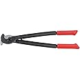 Klein Tools 63035 Cable Cutter, Made in USA, Utility Cable Cutter Cuts MCM Copper and 350 MCM Aluminum Cable, with Shear-Type Hook Jaws, 16-Inch Handles
