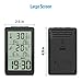Brifit Digital Hygrometer, Indoor Thermometer with High Accuracy, Black, LED Display, Battery Powered, Modern Rectangular Design, Ideal for Home, Office, or Baby Room