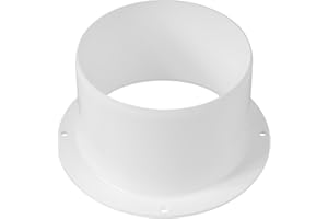 Vent Systems 4" Inch Air Vent Duct Connector Flange Straight Ventilation Pipe Plastic Ducting Connector Plate For Cooling Heating Ventilation System HVAC 4" Inches