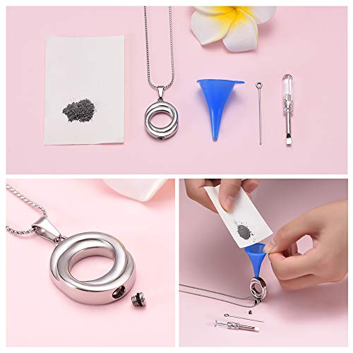 image for Imrsanl Circle of Life Urn Necklace Cremation Jewelry Ashes Holder for